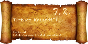 Turbucz Kristóf névjegykártya